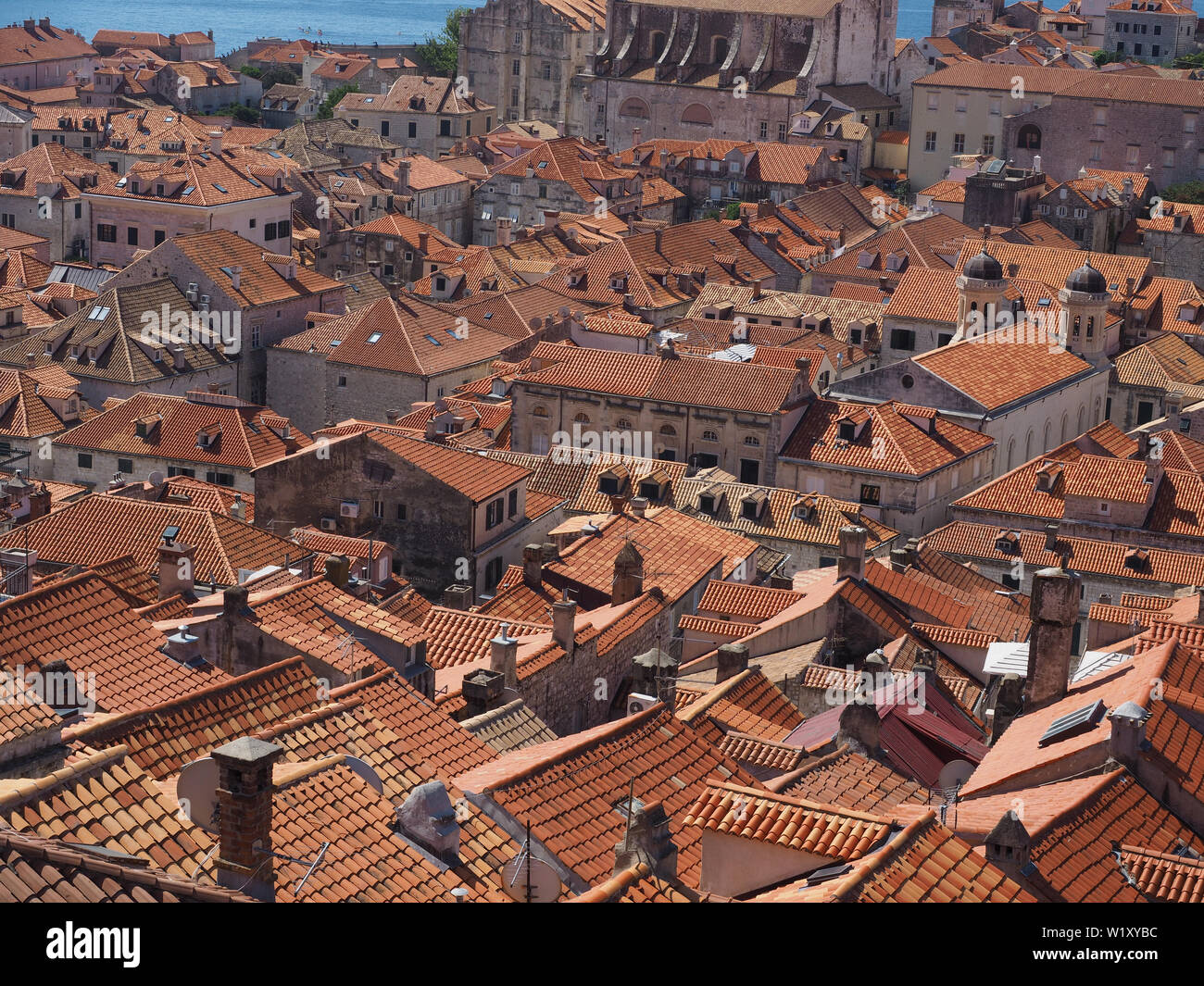 Terrakotta Dächer der Altstadt Dubrovnik. Stockfoto
