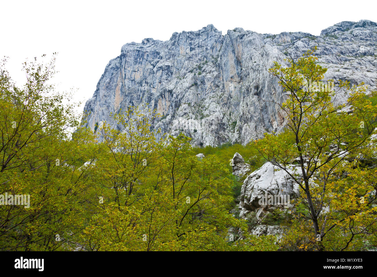 Anica Kuk Peak, Nationalpark Paklenica, Velebit, Dalmatien, Kroatien, Europa Stockfoto