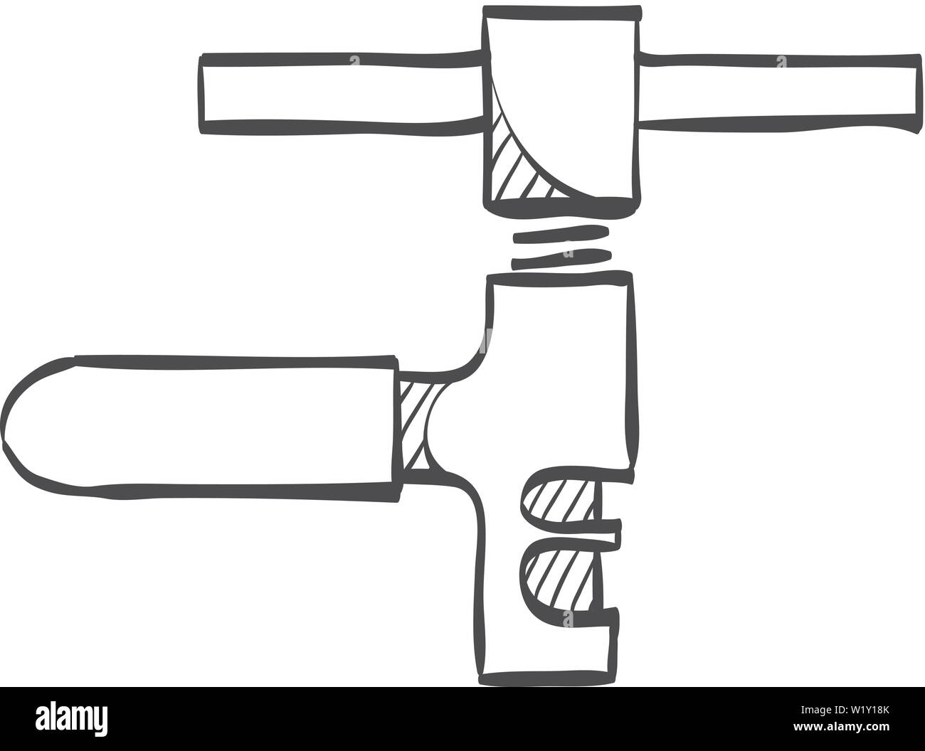 Kette Symbol in doodle Skizze Linien. Transport sport Ersatzteile Werkzeug  entfernen Reparatur Wartung Werkzeug Kette melden Sie schneiden  Stock-Vektorgrafik - Alamy