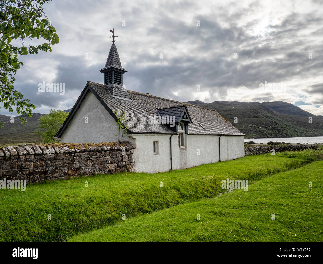 Assynt alte Pfarrkirche in Inchnadamph, North West Highlands von Schottland Stockfoto