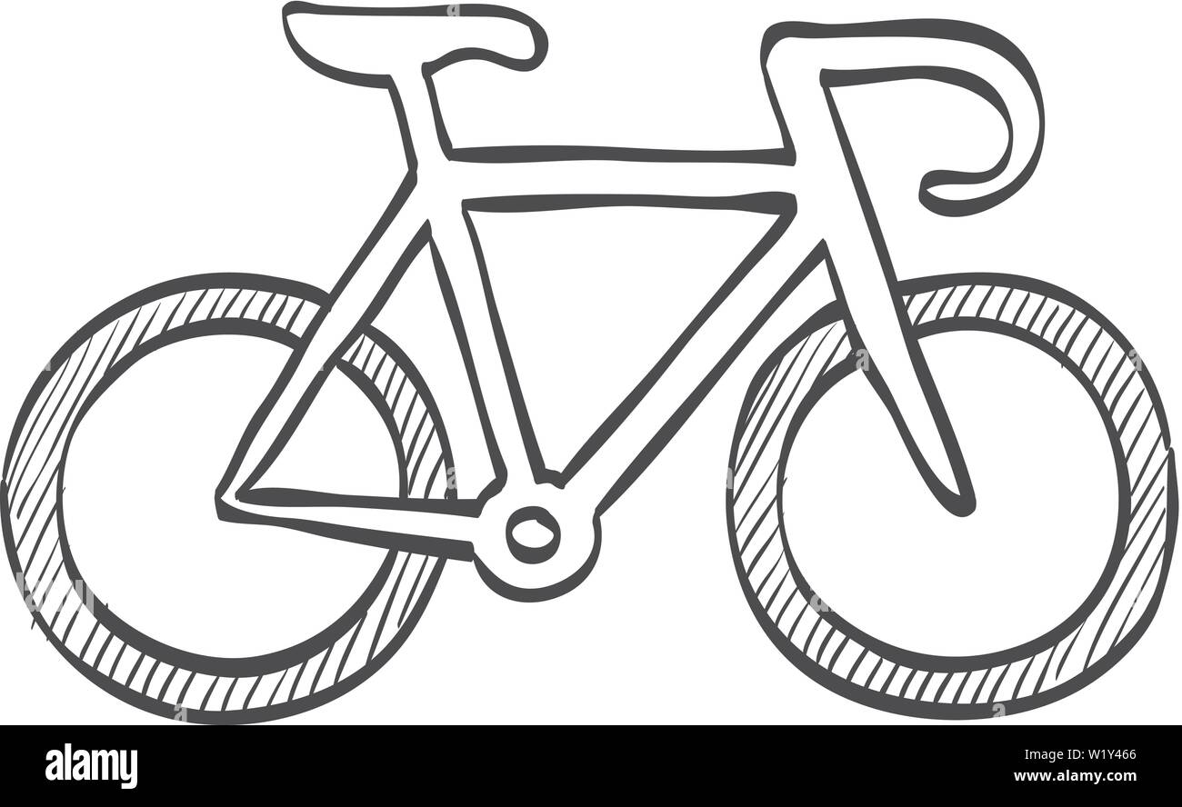 Rennrad Symbol in doodle Skizze Linien. Sport, Rennen, Radfahren,  Geschwindigkeit Stock-Vektorgrafik - Alamy