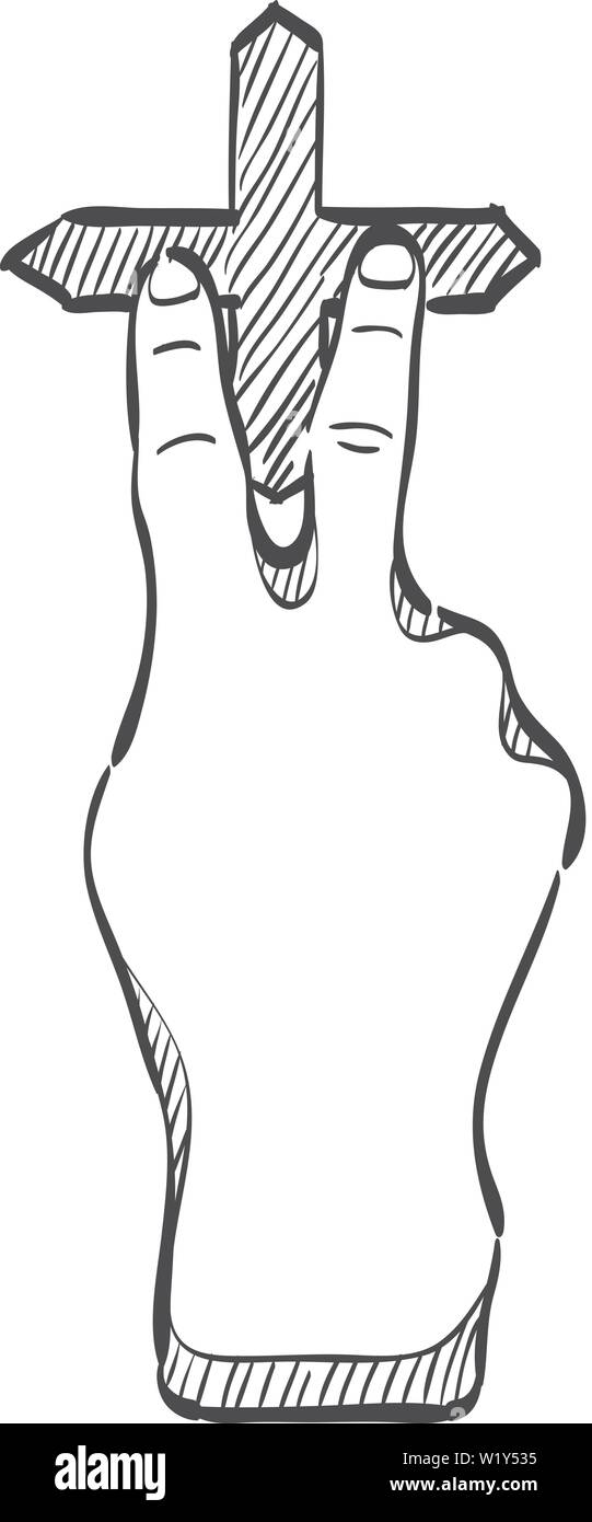 Finger Geste Symbol in doodle Skizze Linien. Gadget touch pad Display smartphone Laptop Stock Vektor