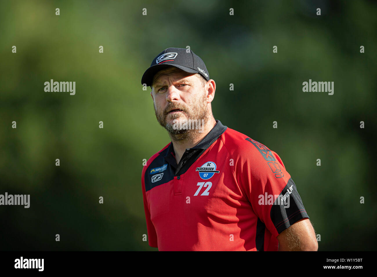 Salzkotten, Deutschland. 03. Juli 2019. Trainer Steffen BAUMGART (PB) Fussball Spiel kostenlos, VfB Salzkotten (Salz) - SC Paderborn 07 (PB) 0:20, 07/03/2019 in Salzkotten/Deutschland. € | Nutzung der weltweiten Kredit: dpa/Alamy leben Nachrichten Stockfoto