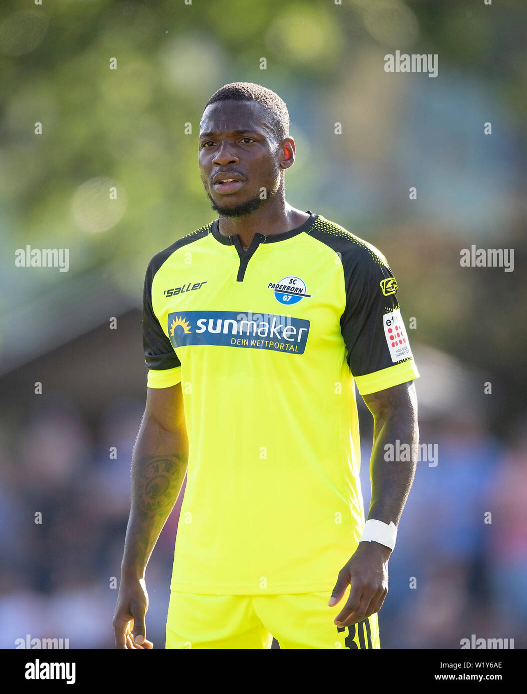 Salzkotten, Deutschland. 03 Juli, 2019. Streli MAMBA (PB) Fussball Spiel kostenlos, VfB Salzkotten (Salz) - SC Paderborn 07 (PB) 0:20, 07/03/2019 in Salzkotten/Deutschland. € | Nutzung der weltweiten Kredit: dpa/Alamy leben Nachrichten Stockfoto