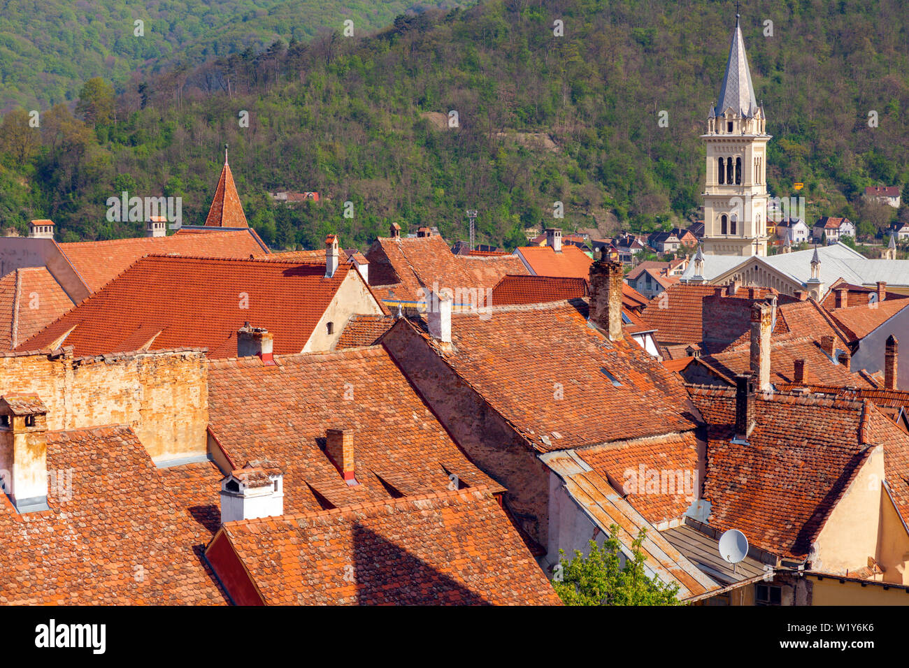 Sf. Iosif Kirche in Sighisoara. Sighisoara, Mures, Rumänien. Stockfoto