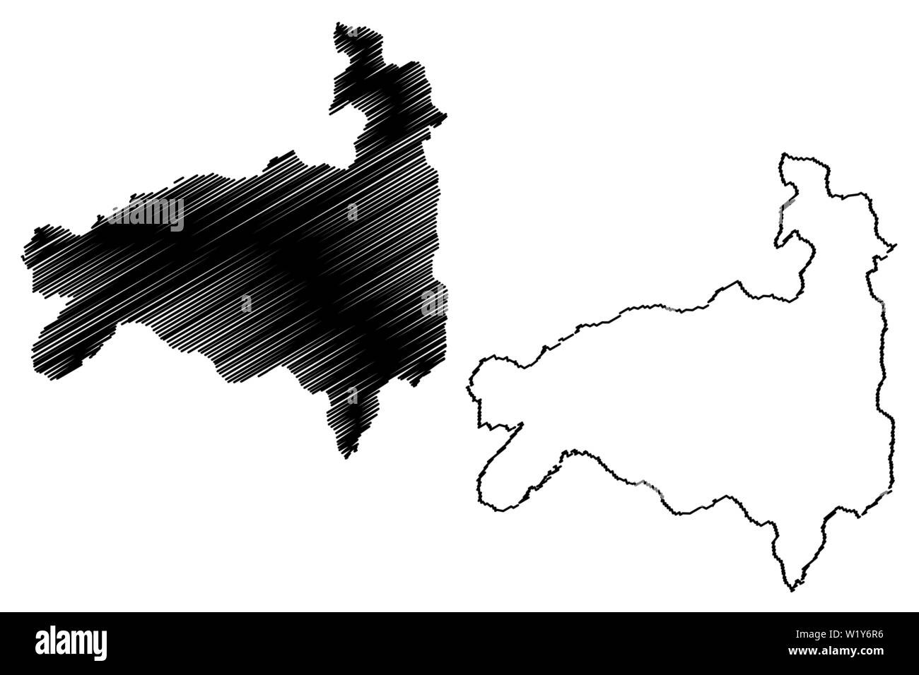 Provinz Loja (Republik Ecuador, Provinzen von Ecuador) Karte Vektor