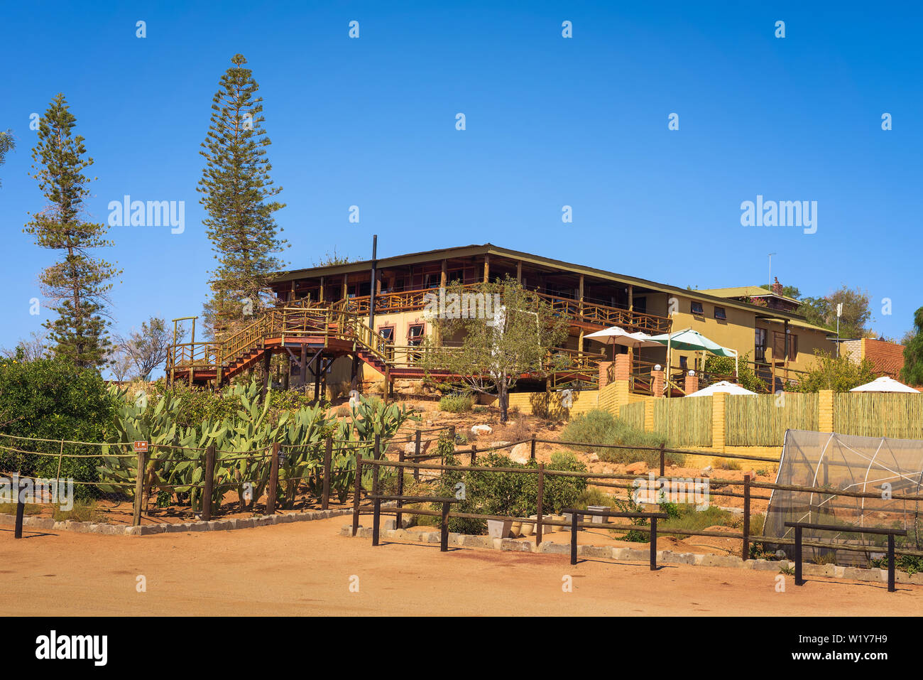 Klein-Aus Vista Lodge und Restaurant in der Namib Wüste Stockfoto