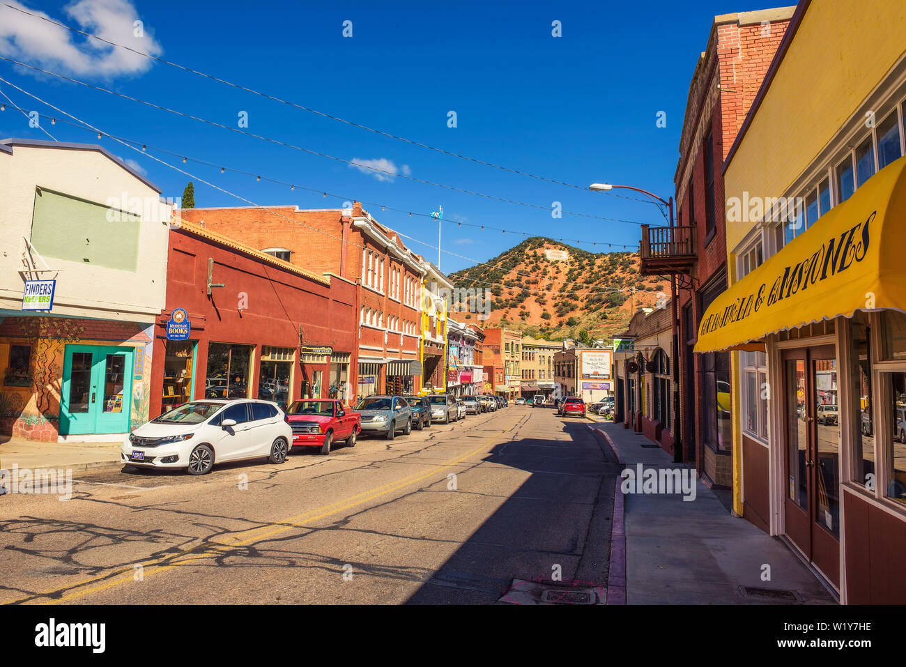 Die Innenstadt von Bisbee im Mule Berge des südlichen Arizona Stockfoto