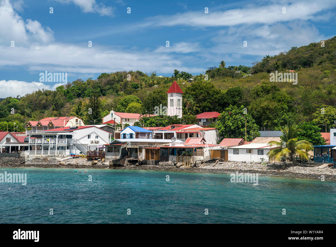Das Dorf im Norden von Basse-Terre Deshaies, Guadeloupe, Frankreich | Deshaies Dorf im Norden von Basse-Terre, Guadeloupe, Frankreich Stockfoto