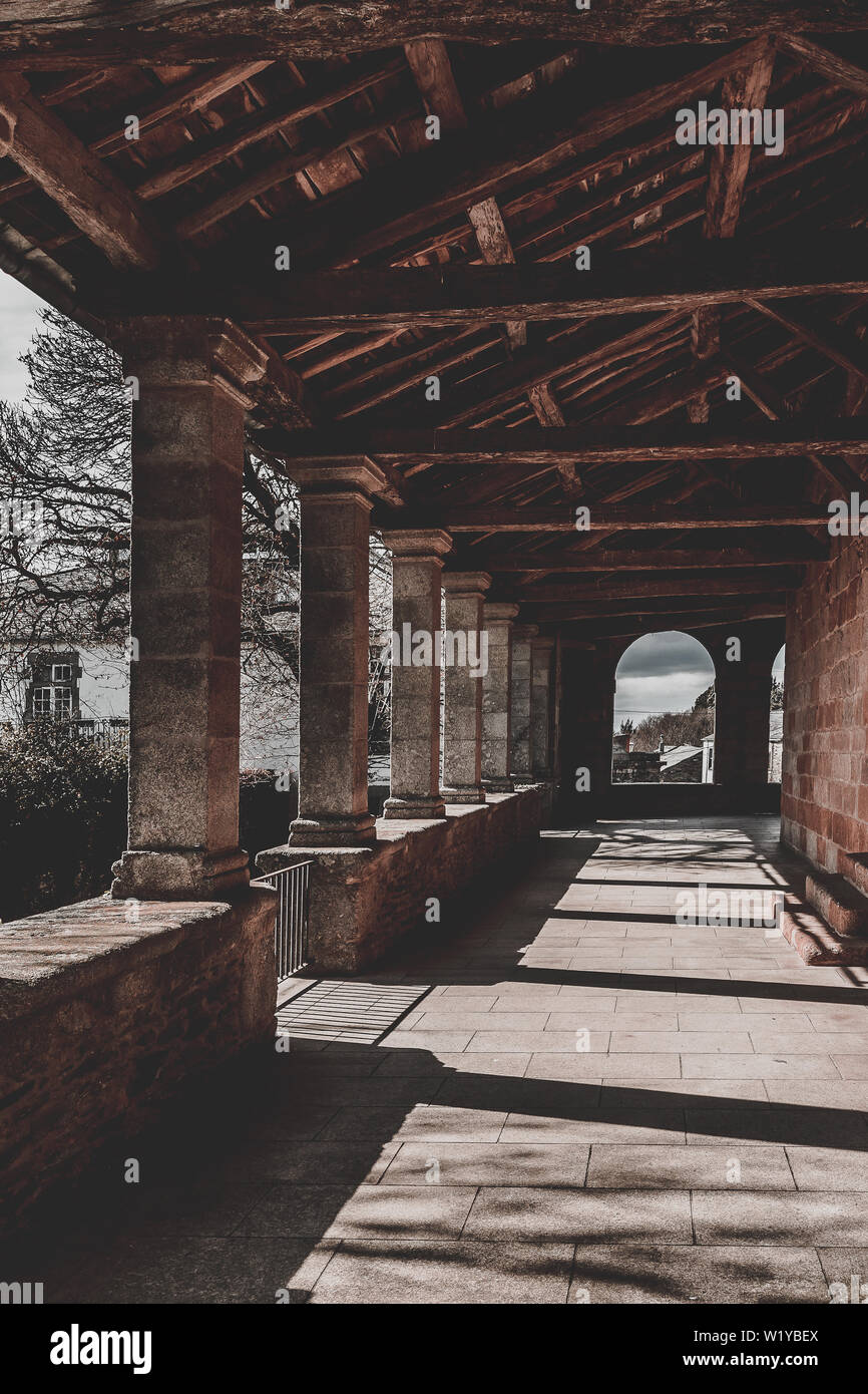 Castroverde Kirche auf dem Weg nach Santiago, Lugo, Galizien, Spanien Stockfoto Castroverde Kirche auf dem Weg nach Santiago, Lugo, Galizien, Spanien Stockfoto