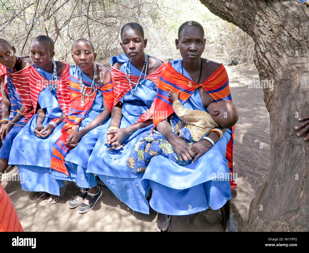 Afrika, Ostafrika; Tansania; Maasai Frauen in einer Sitzung für die Finanzielle Indepents. Alle Bilder sind Model Released Datei B5101 Stockfoto