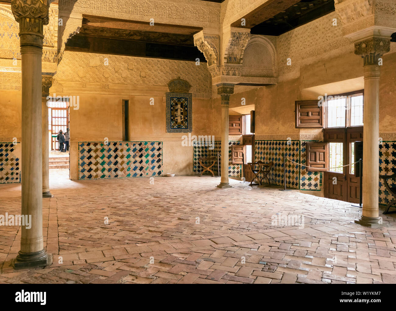 Halle Der mexuar, der Alhambra, Granada, Granada Provinz, Andalusien, Südspanien. Die Alhambra, Generalife und Albayzin sind als UNE bezeichnet Stockfoto