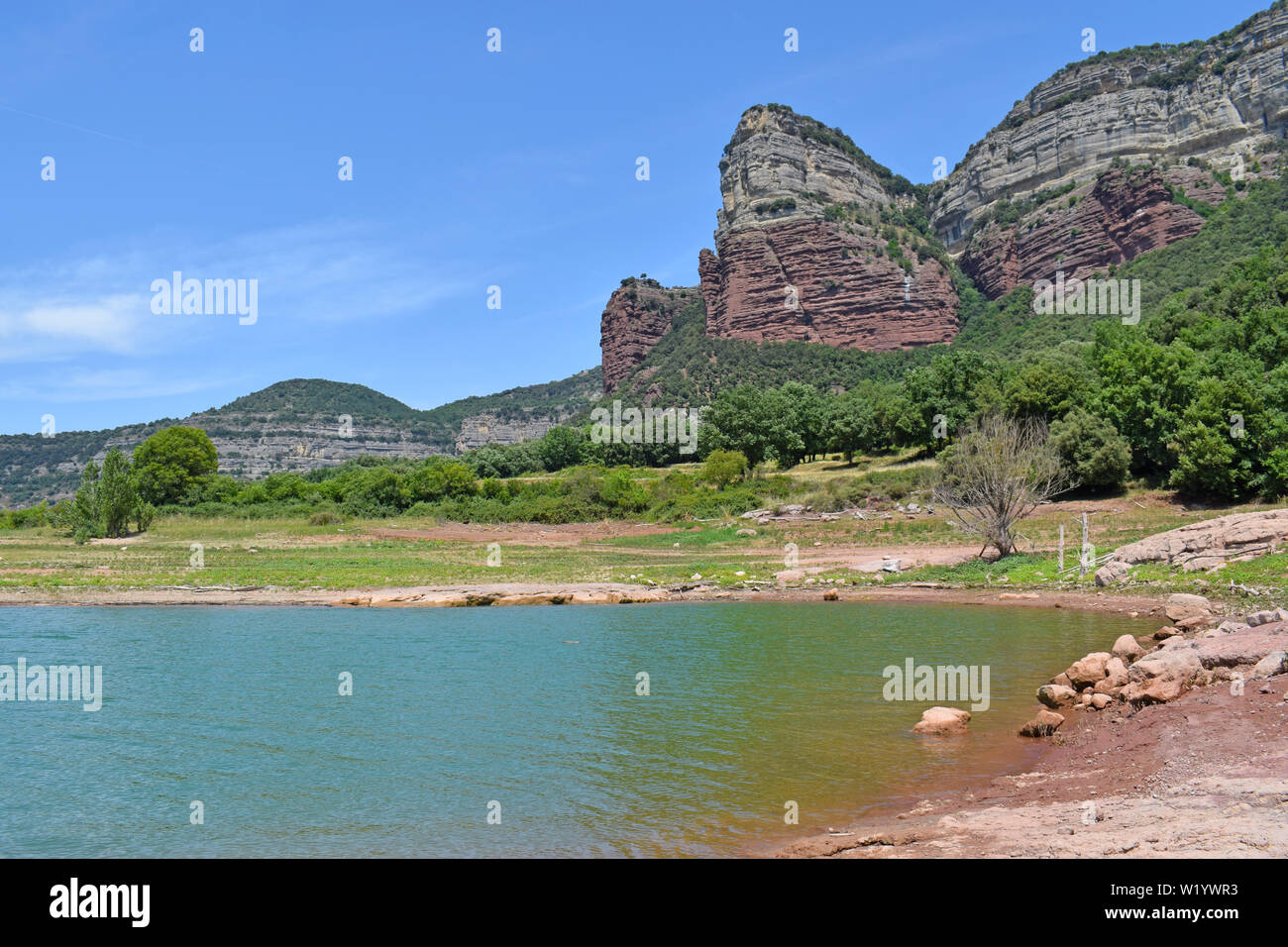 See von Sau in der Provinz Barcelona Stockfoto