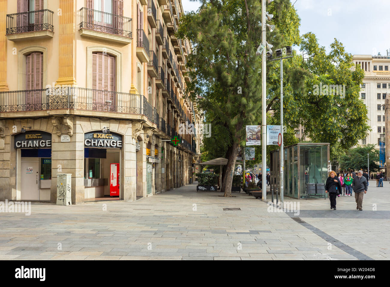 Barcelona, Spanien - 09 November 2014: Nova Square, dem Gothischen Viertel. Ciutat Vella Bezirk. Barcelona. Katalonien, Spanien. Stockfoto