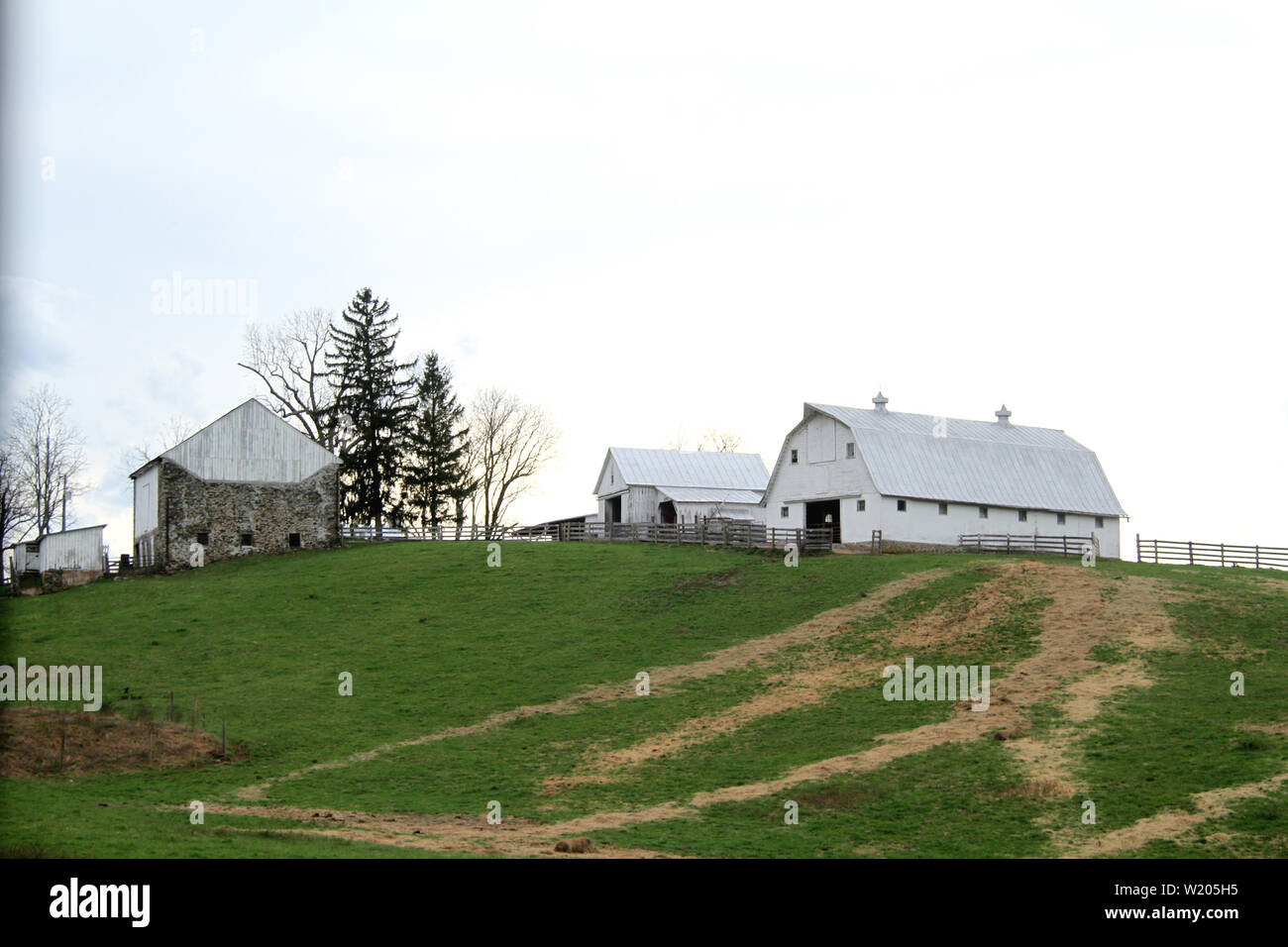 Bauernhof Strukturen im ländlichen Pennsylvania, USA Stockfoto