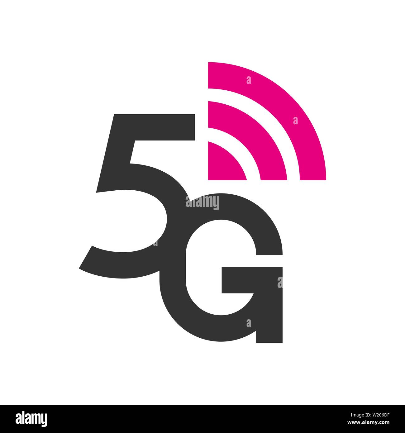 5G Logo Netzwerk drahtlose Systeme und internet Vector Illustration. 5 G banner Konzept. Vektor Zeichen, Symbol 5G. Technologie sci-fi-Konzept. EPS 10. Stock Vektor