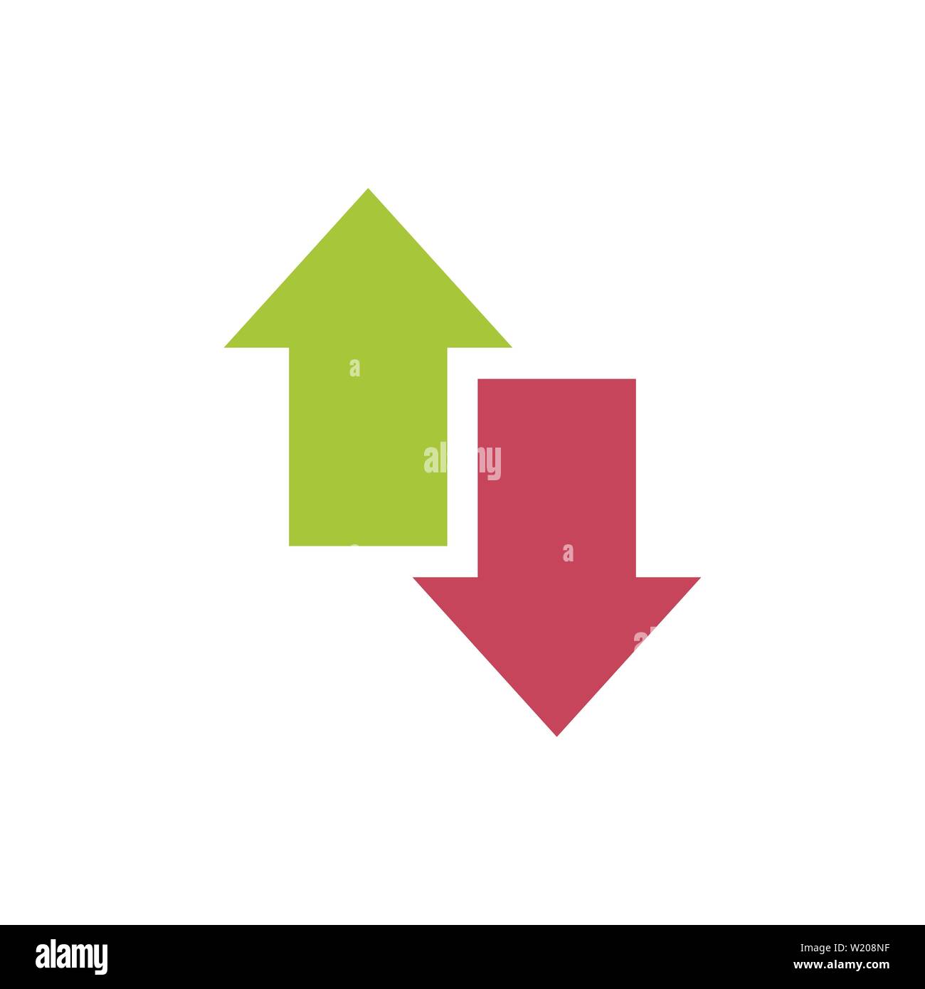 Positive und Negative, True oder False Bilder oder Plus und Minus Stock Vektor