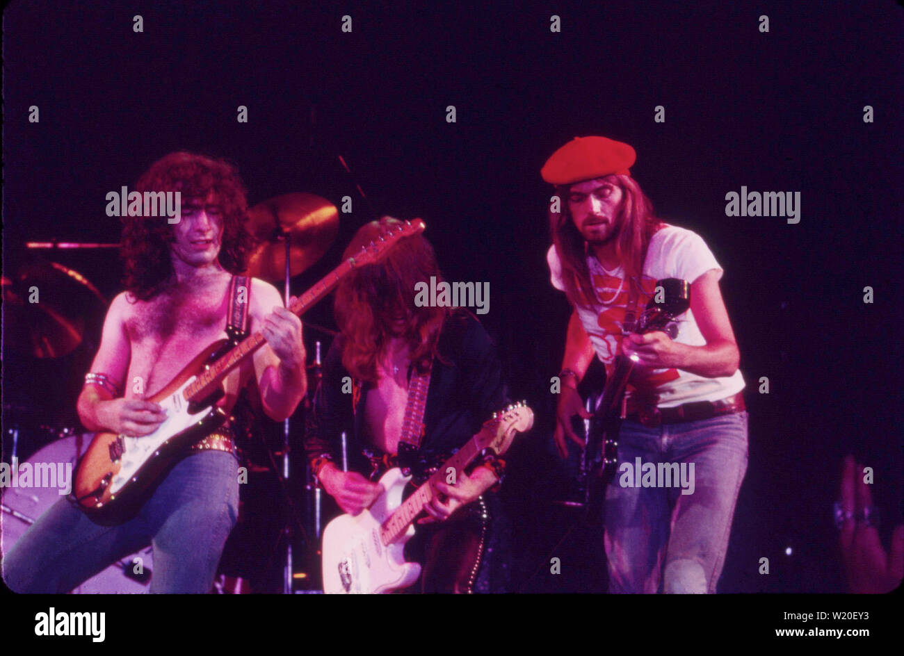 LOS ANGELES, Ca - 21. Mai: Bad Company in concert Circa 1970 in Los Angeles, Kalifornien. Stockfoto