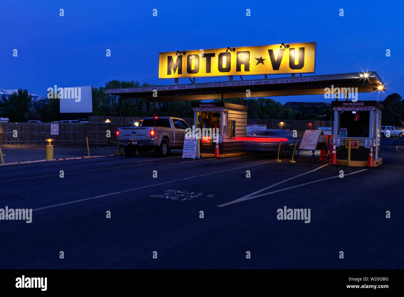 Motor Vu Drive In in Riverdale, Utah Stockfoto