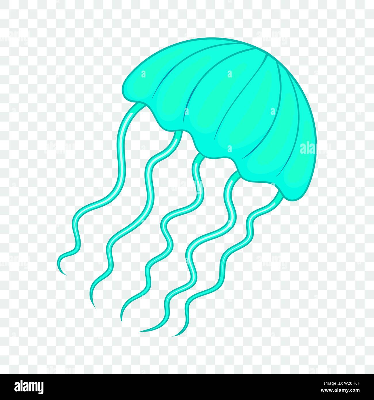 Quallen-Symbol, Cartoon-Stil Stock Vektor