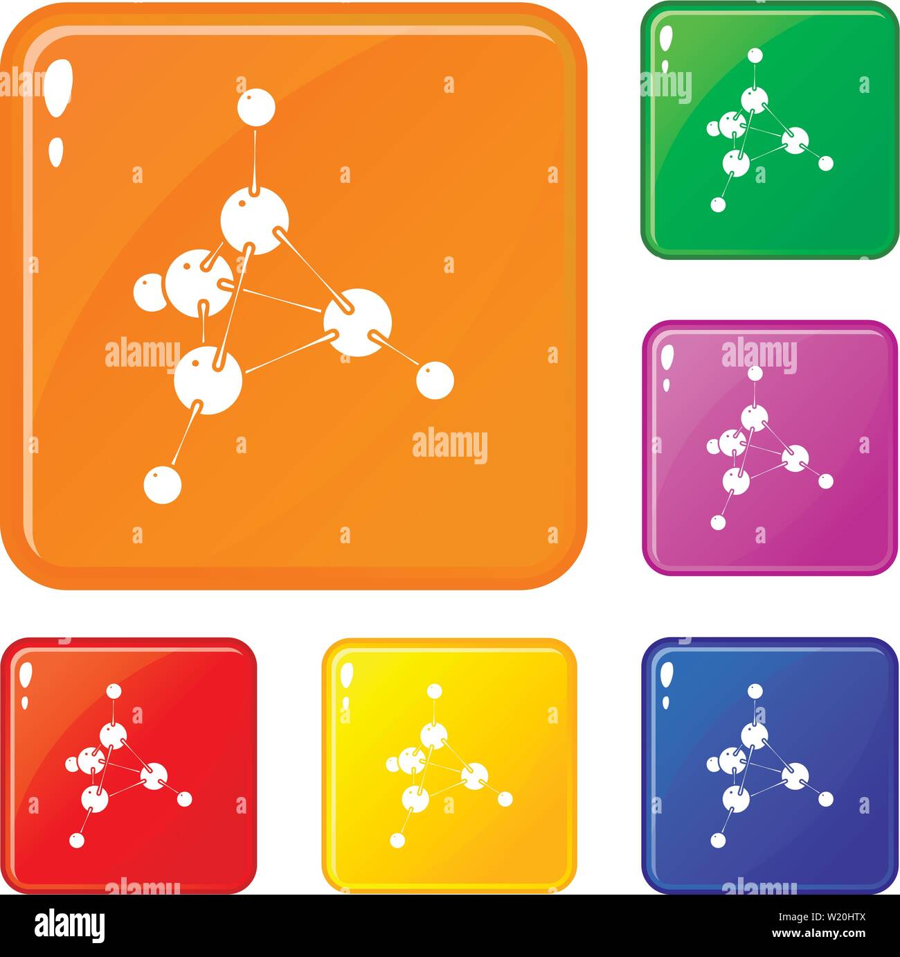 Methanol Icons Set Vector Farbe Stock Vektor