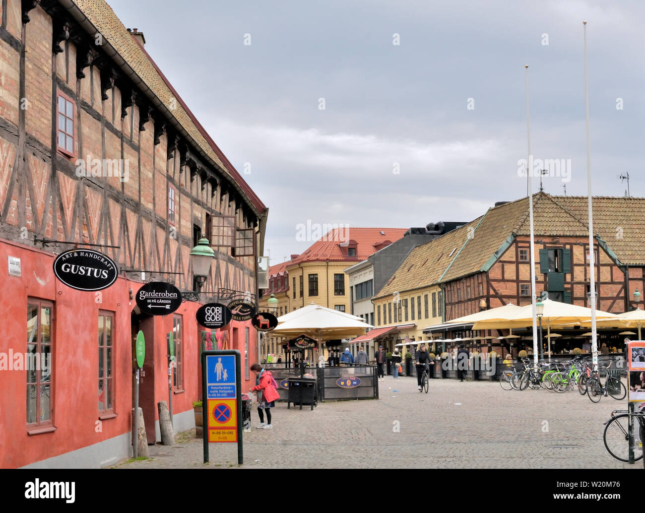 Mittelalterliche Lilla Torg in der Altstadt von Malmö, Schweden Stockfoto