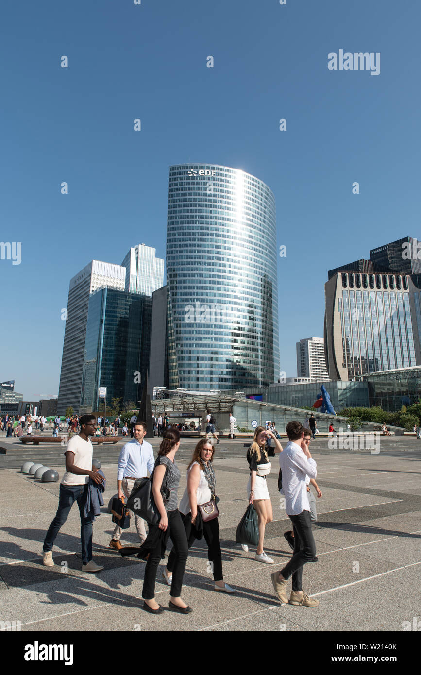 (Pariser Geschäftsviertel La Défense). // (Paris La Défense business district). Stockfoto