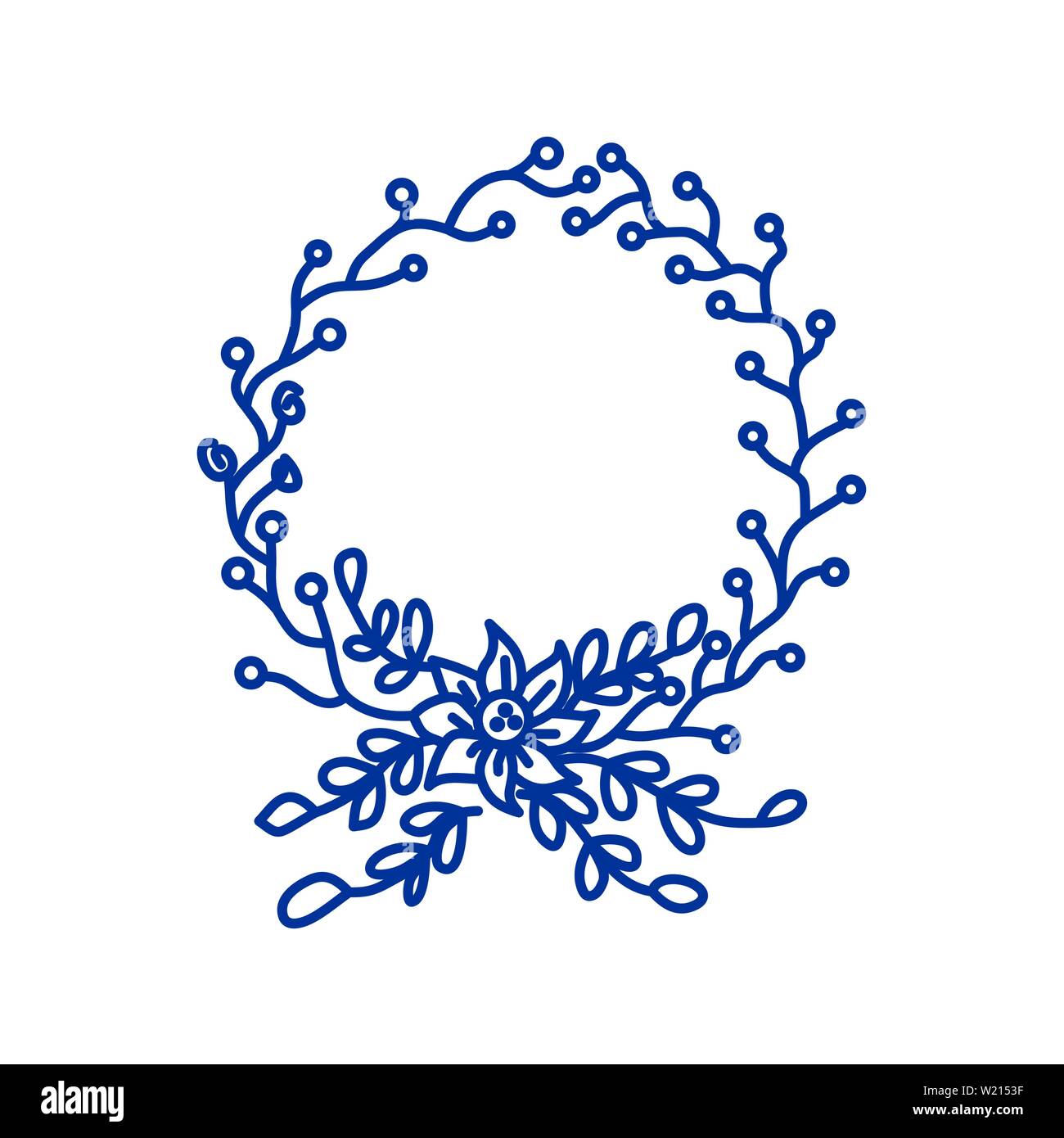 Dekorative Linie kunst Frames für Design Template Stock Vektor