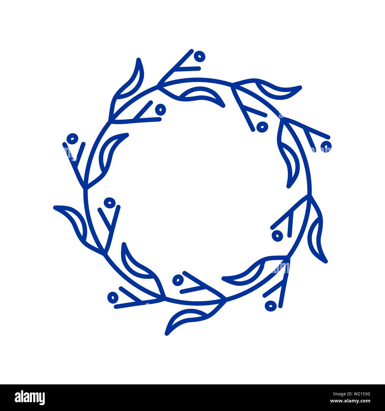 Dekorative Linie kunst Frames für Design Template Stock Vektor