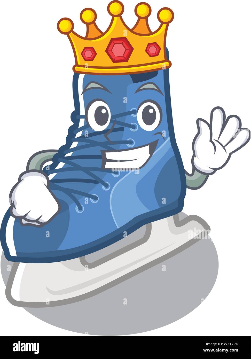 König Eislaufen auf einem Cartoon Stuhl Stock-Vektorgrafik - Alamy