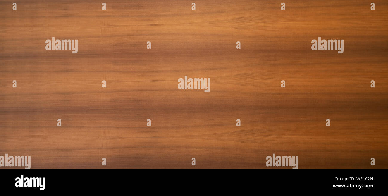Reich rot braun Holz Tafel Hintergrund Textur mit dekorativen Dunkler wiederholen Korn in einem Weitwinkel Panorama für Bau, Zimmerei oder Einrichtung Stockfoto