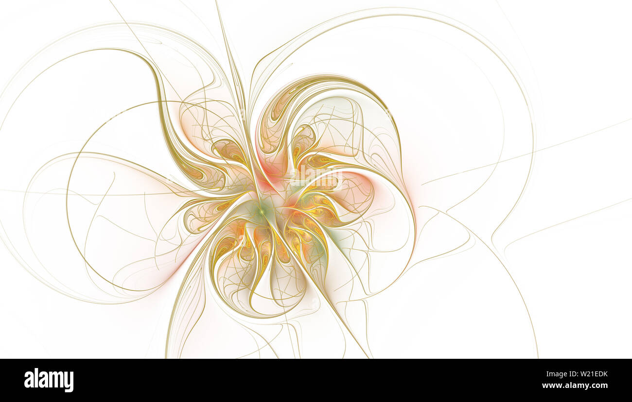 Fraktale Fantasy und künstlerische Blüte. Glänzendes futuristischen Hintergrund. Schöne shin blühen. Eine abstrakte Computer generierten modernen fractal Design Stockfoto