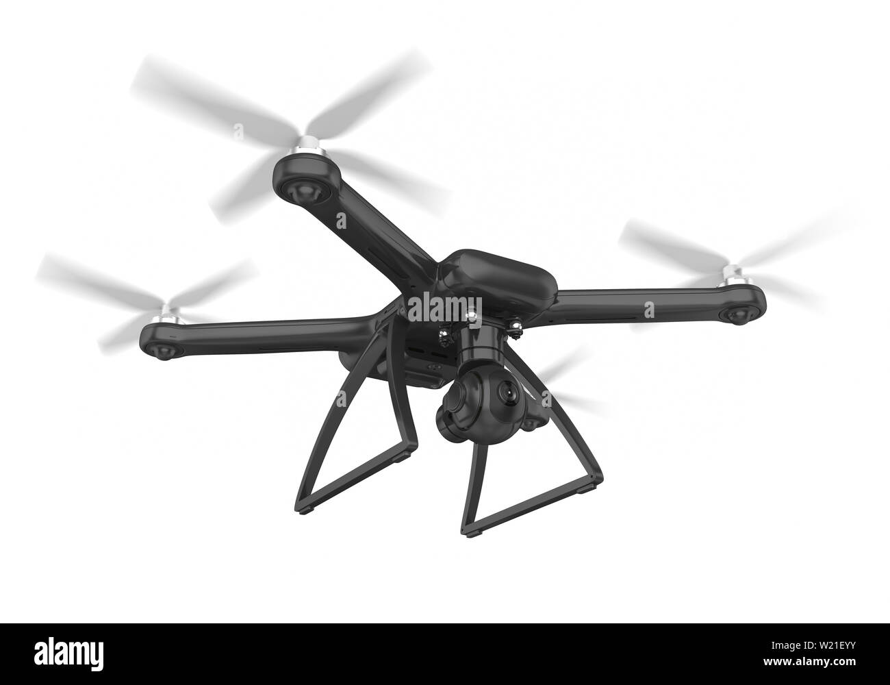 Drone Quadcopter isoliert Stockfoto