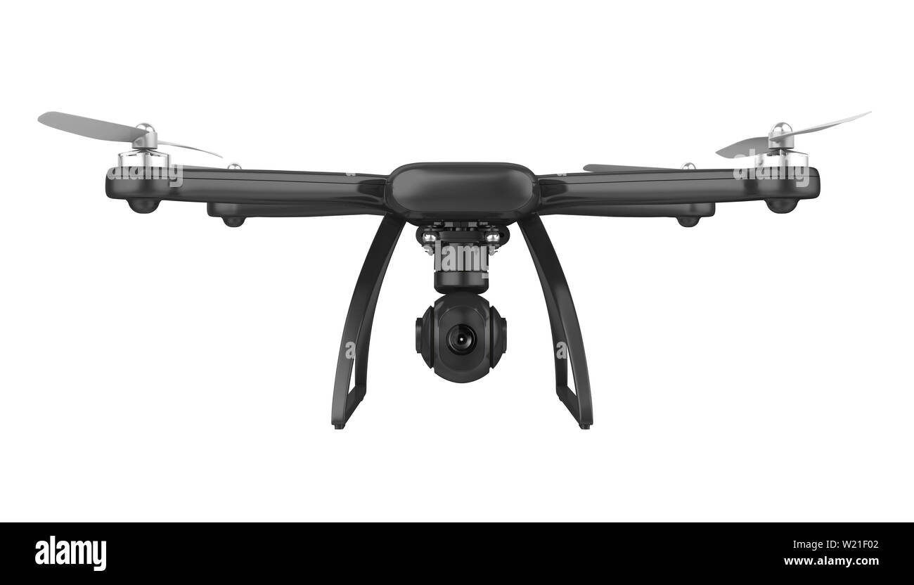 Drone Quadcopter isoliert Stockfoto