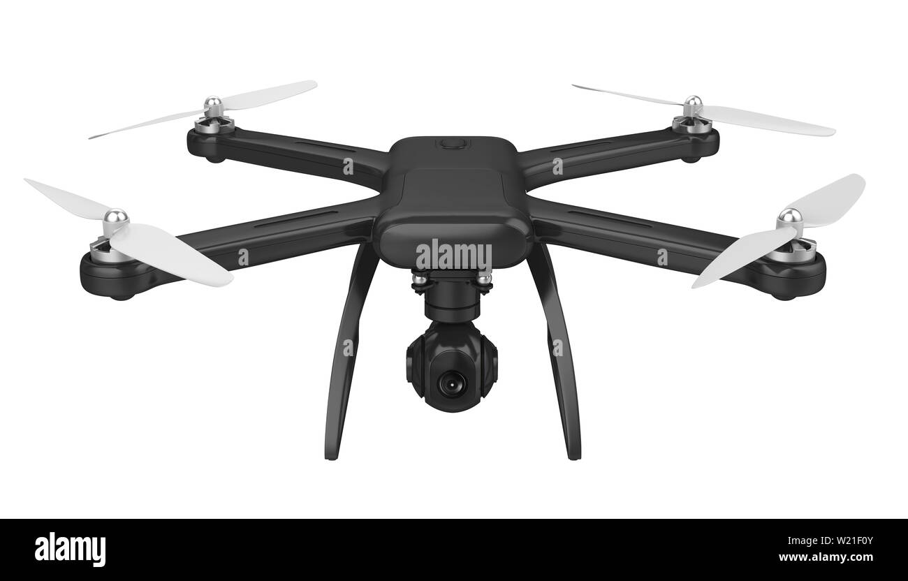 Drone Quadcopter isoliert Stockfoto