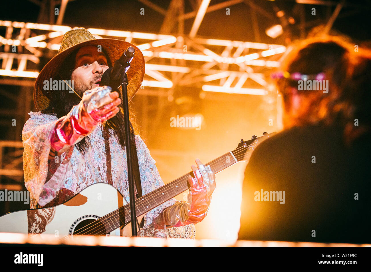 Paodva, Italien. 04. Juli, 2019. Musik Konzert: 30 Sekunden zum Mars in Padova (PD) 04 Juli 2019 Credit: Unabhängige Fotoagentur/Alamy leben Nachrichten Stockfoto