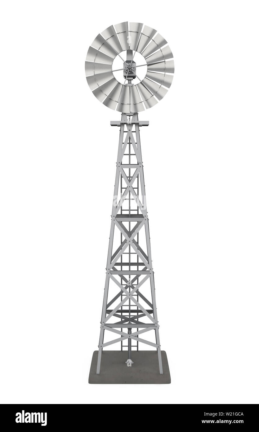 Vintage Mühle isoliert Stockfoto