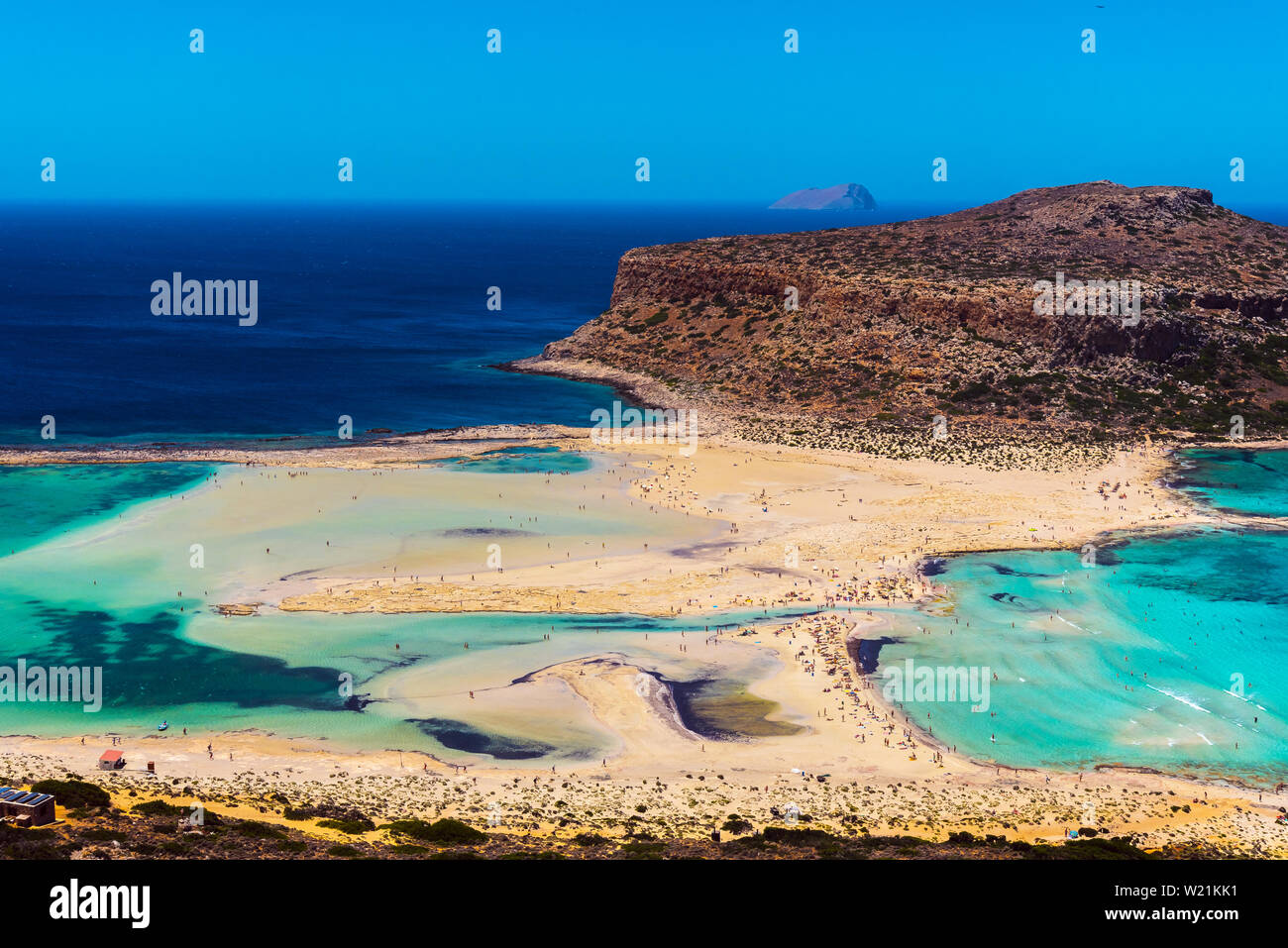 Balos Lagune auf der Insel Kreta, Griechenland. Stockfoto