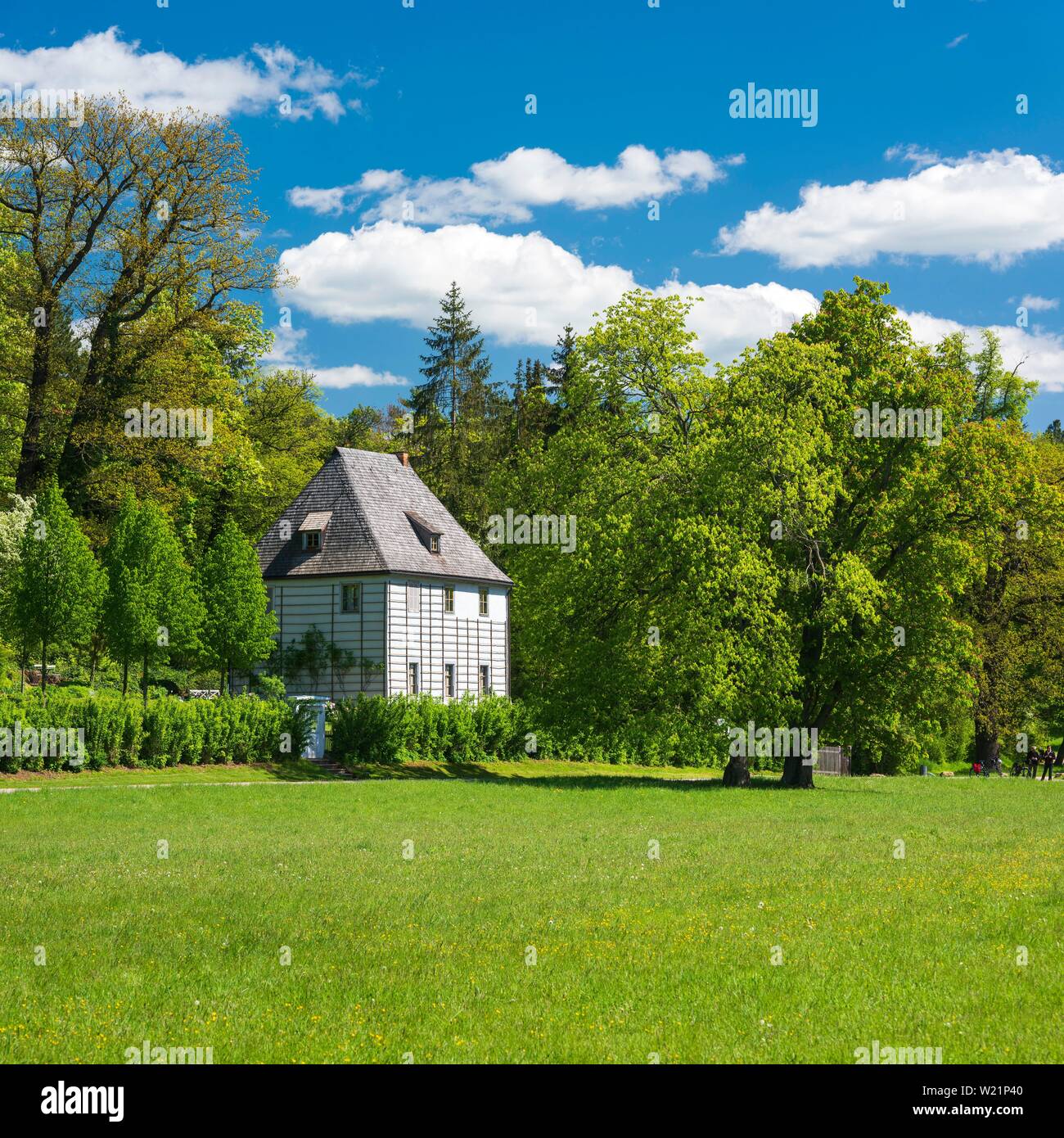 Goethes Gartenhaus im Park an der Ilm, UNESCO-Weltkulturerbe, Weimar, Weimar, Thüringen, Deutschland Stockfoto