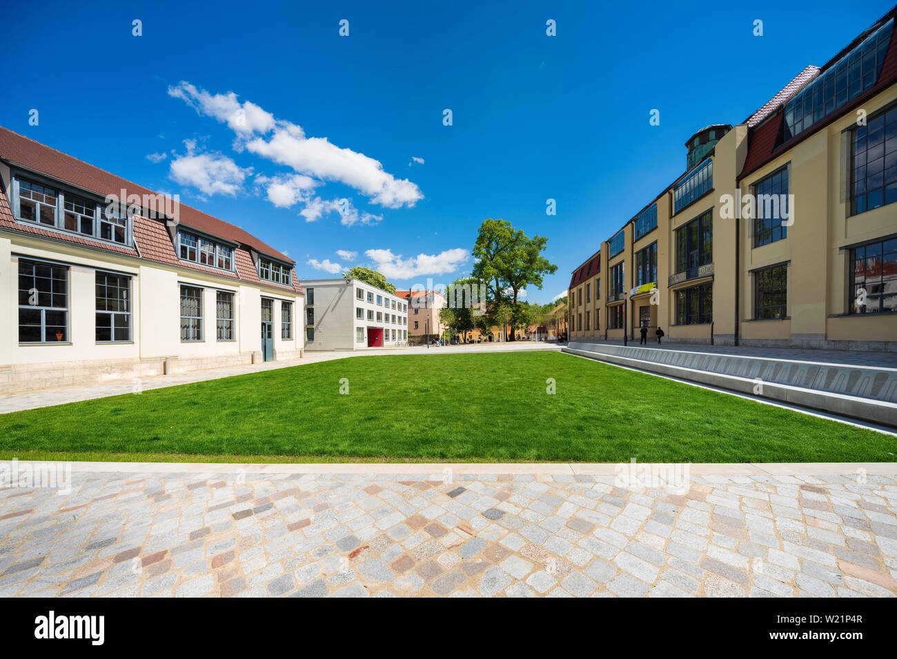 Bauhaus-Universitat Weimar, Campus mit Gebäuden aus der Gründerzeit, Weltkulturerbe der UNESCO, Weimar, Thüringen, Deutschland Stockfoto