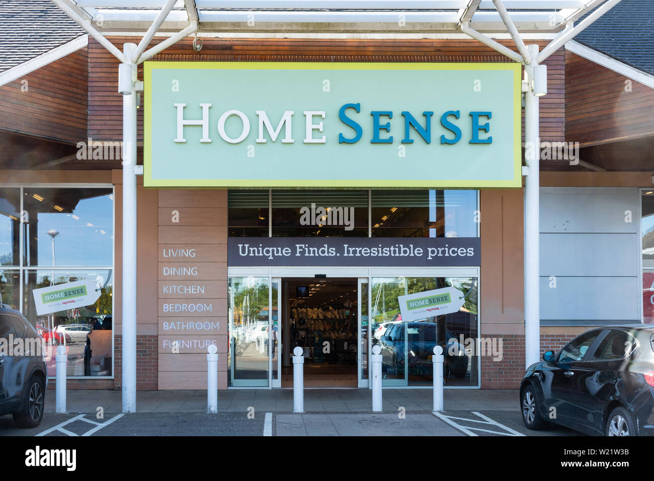 Homesense shop oder Store, UK Einzelhändler der weichen Möbel und Haushaltswaren Stockfoto