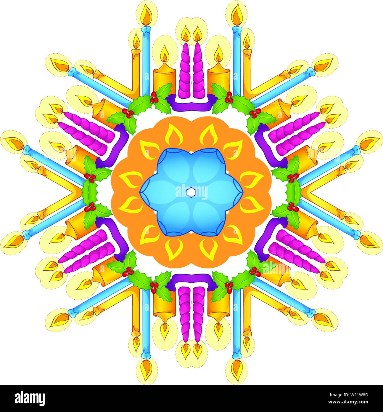 Indische Bunte Vektor Und Dekorative Mandala Eine Geometrische Symbol Illustrationen Und Wiederholte Muster Perfekt Fur Malbuch Tatowierung Weihnachten Stock Vektorgrafik Alamy