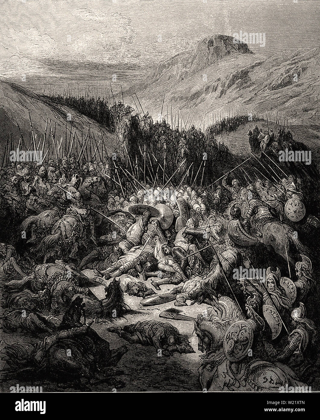 Gustave Doré - Schlacht Arsuf Stockfoto