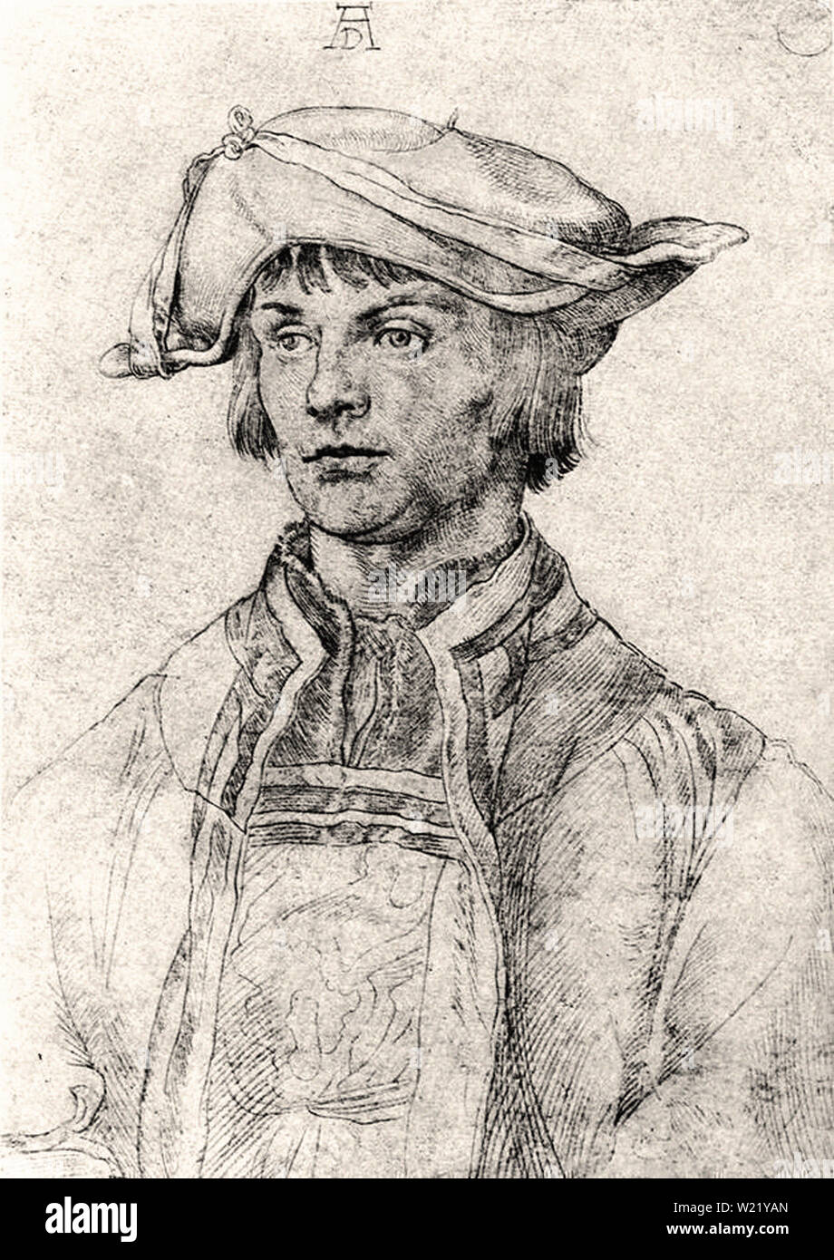 Albrecht Dürer - Portrait Lucas van Leyden 1526 Stockfoto