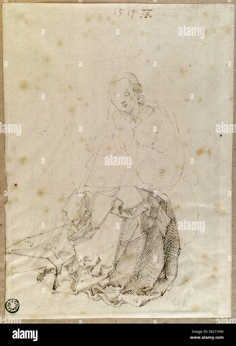 Albrecht Dürer - sitzende Maria mit dem Kind C 1514 Stockfoto