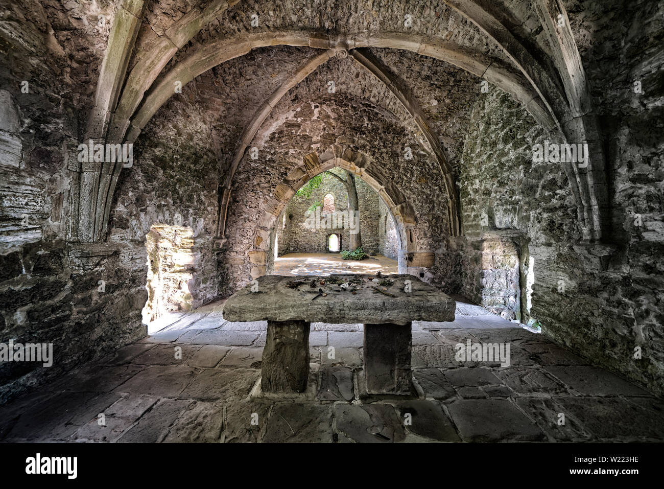 Ehemalige evangelische Pfarrkirche von Abterode, Werra-Meißner-Kreis, Hessen, Deutschland, Europa Stockfoto