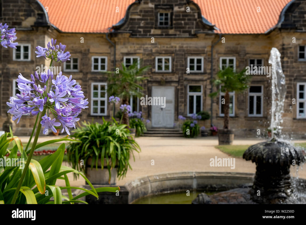 Schlosspark Blankenburg im Harz Stockfoto