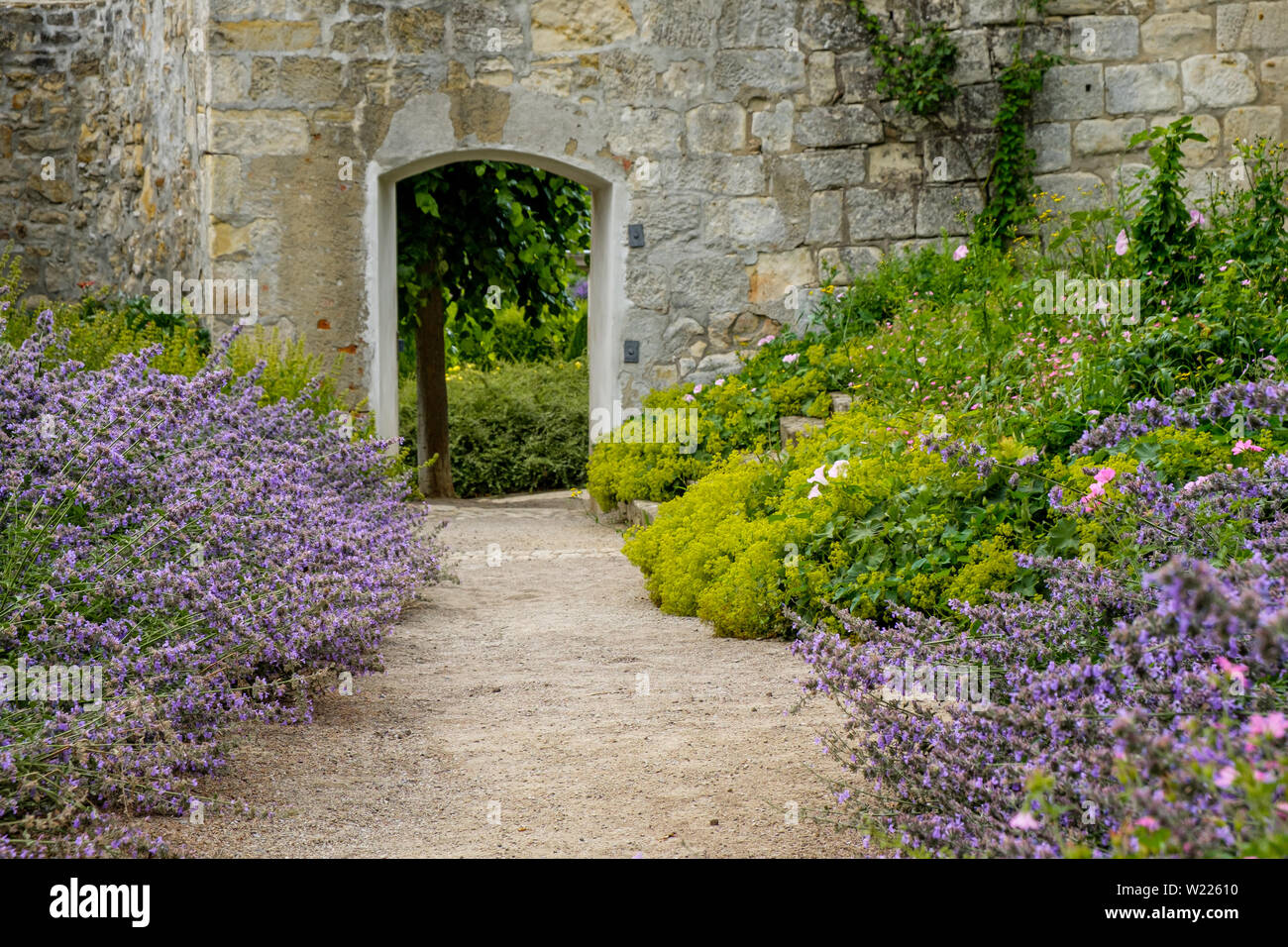 Schlosspark Blankenburg im Harz Stockfoto