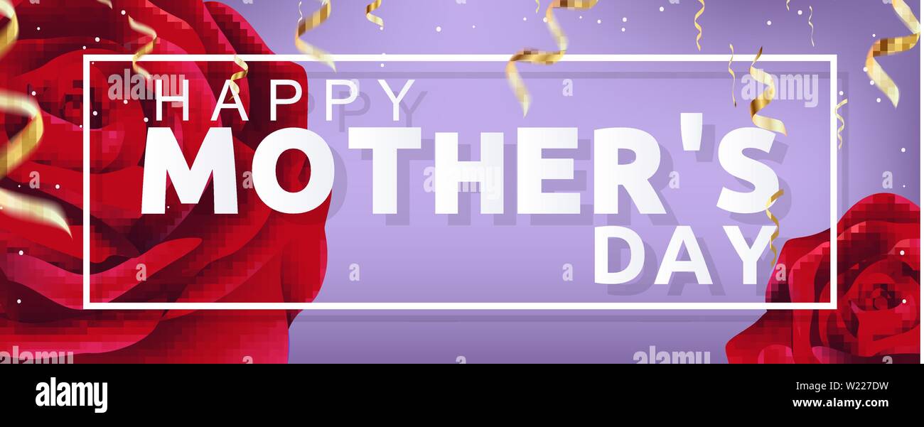 Schöne Glückliche Mütter Tag Vector Hintergrund Abbildung Stock Vektor