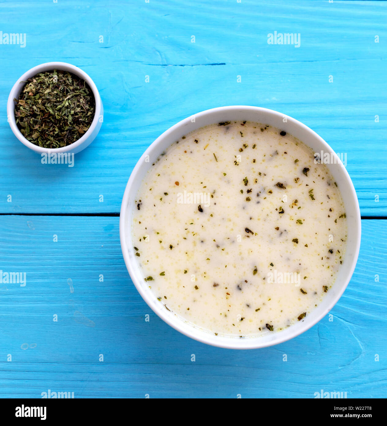 Traditionelle türkische Joghurt Suppe (yayla Suppe Stockfotografie - Alamy